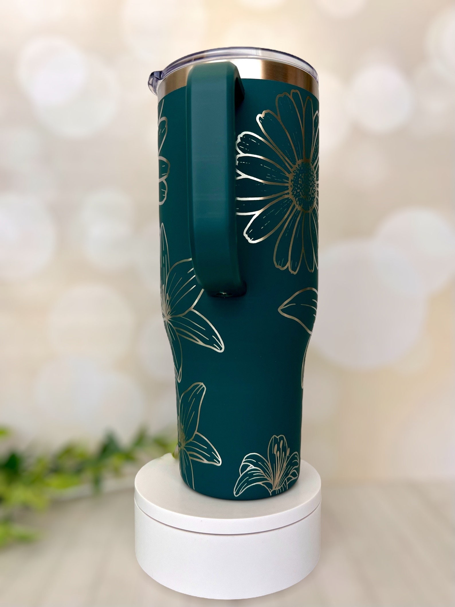 Daisy and Lily Laser File Engraved 40 0z Tumbler Wrap Digital Download ...