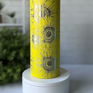 Sunflowers Wrap Skinny 20 oz Arquivo gravado a laser Download digital SVG PDF