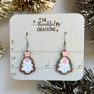 Layered Christmas Tree Earring Full Star Bundle Laser Cut File Digital Download SVG PDF