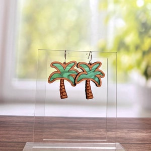 Palm Tree Inlay Earring LASER Cut File Digital Download SVG PDF