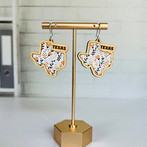 Texas State Inlay Earring Bundle Laser Cut File Digital Download SVG PDF