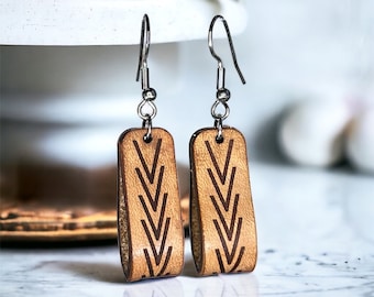 Leather Loop Boho Earring Laser Cut File Digital Download SVG PDF