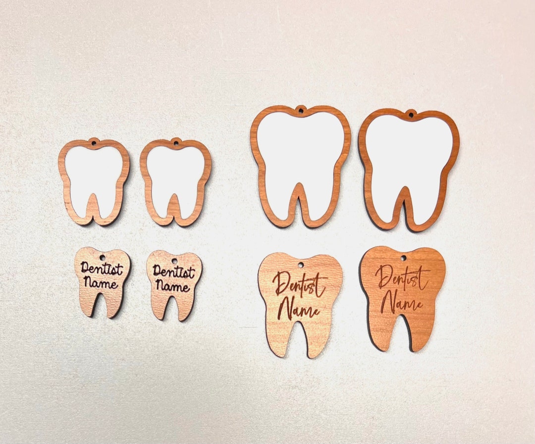 Tooth Dentist Nested Inlay Earring Laser File Digital Download SVG PDF ...