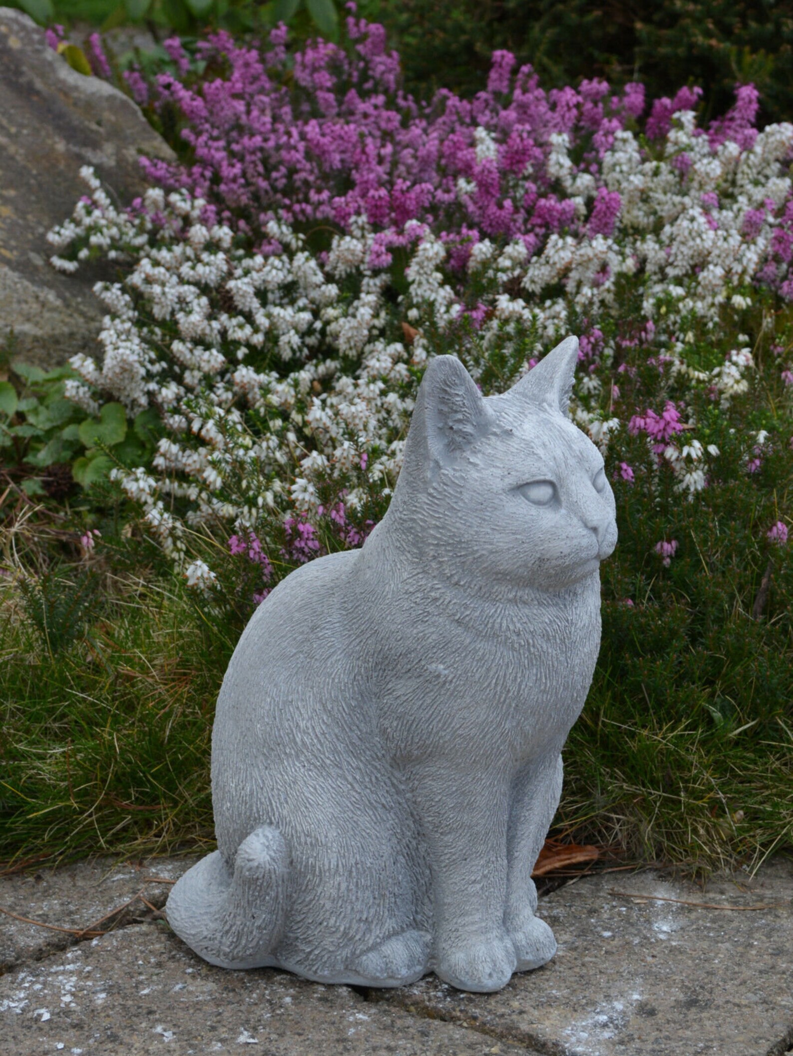 Cat Garden Statue Cat Memorial Indoor Outdoor Sculpture Cement Etsy