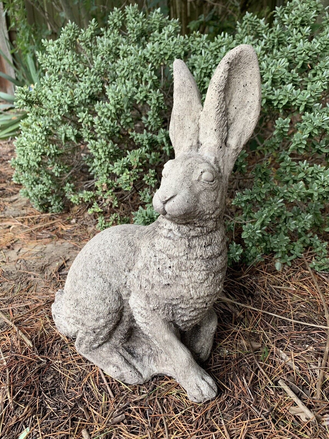 Large Rabbit Sculpture Stone Bunny Figure Concrete Rabbit Etsy