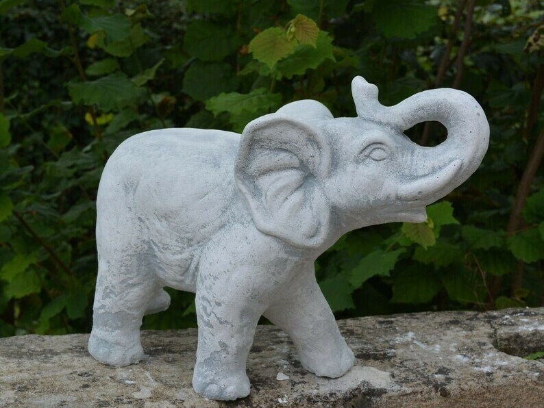  FJS Home Decor Elephant Statue, White Elephant for