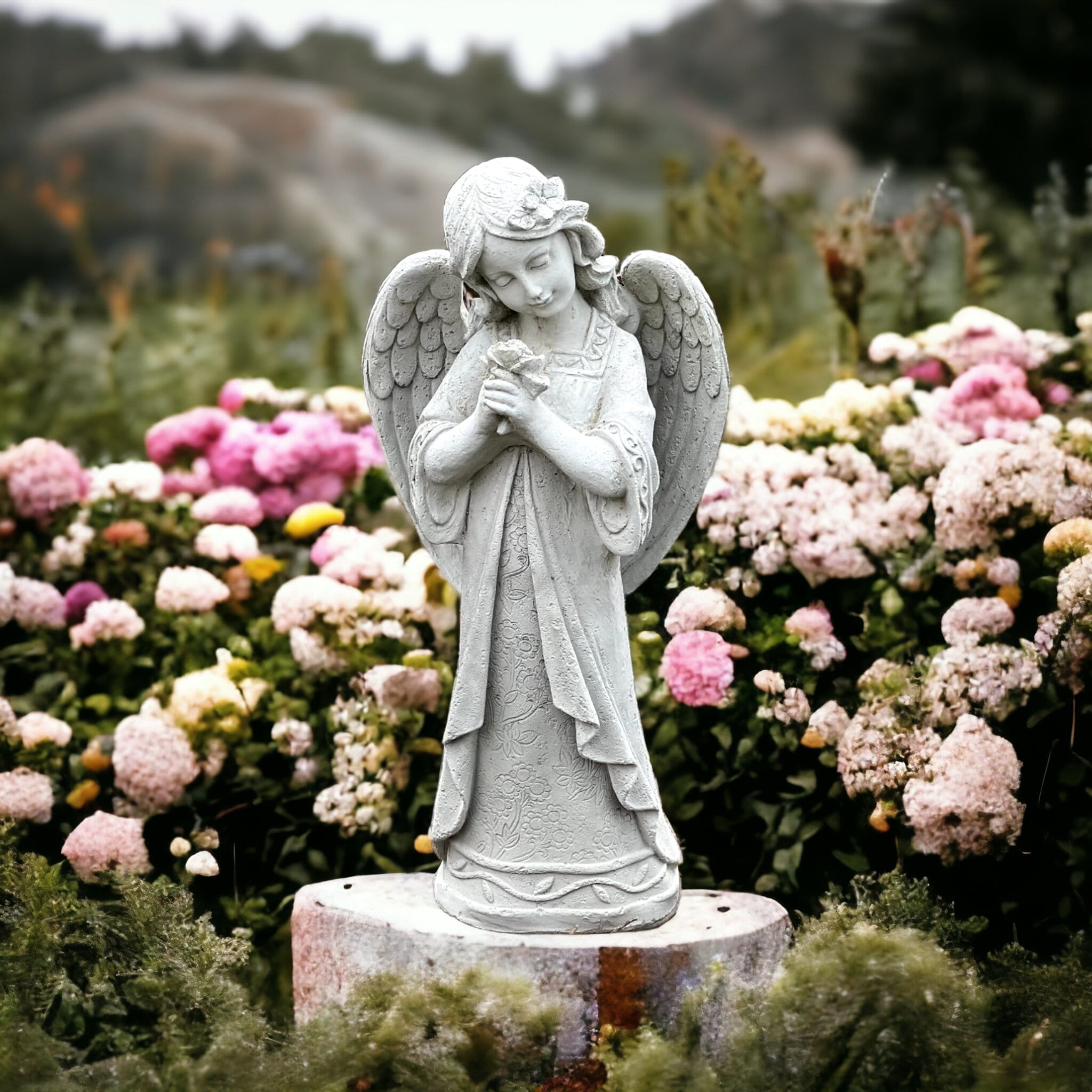Praying Angel Inspirational x 12 Inch Resin Decorative Bereavement Urn 