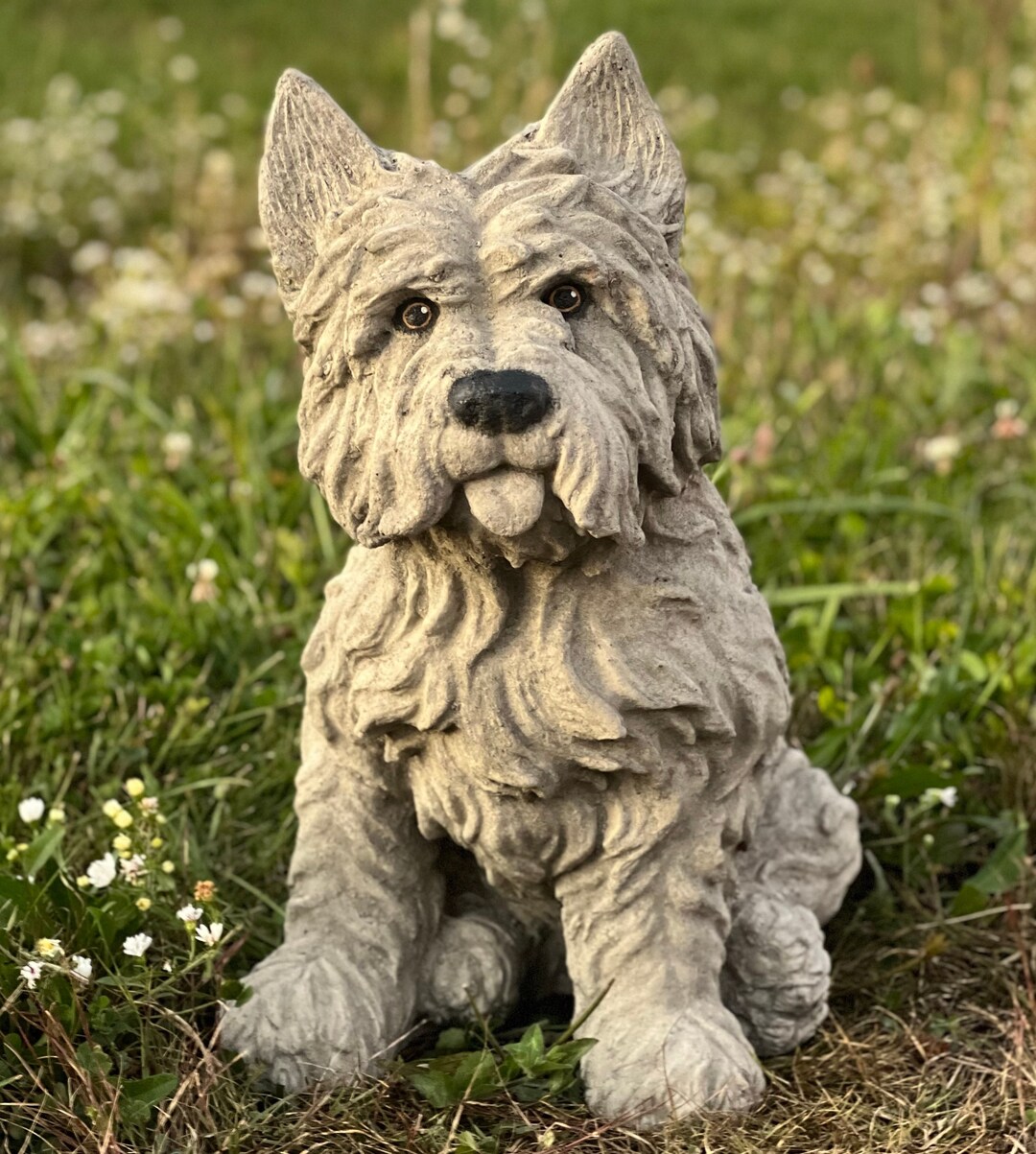 Scottish Terrier Statue Concrete Scottie Dog Sculpture Stone Scottie
