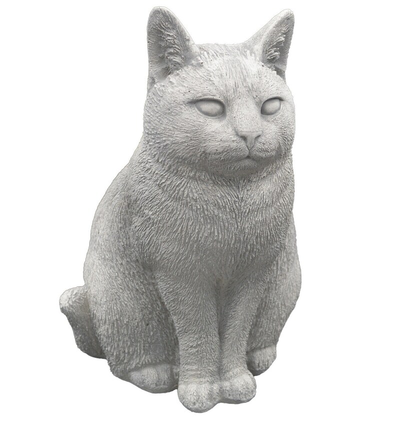 Cat Garden Statue Cat Memorial Indoor Outdoor Sculpture Cement Etsy