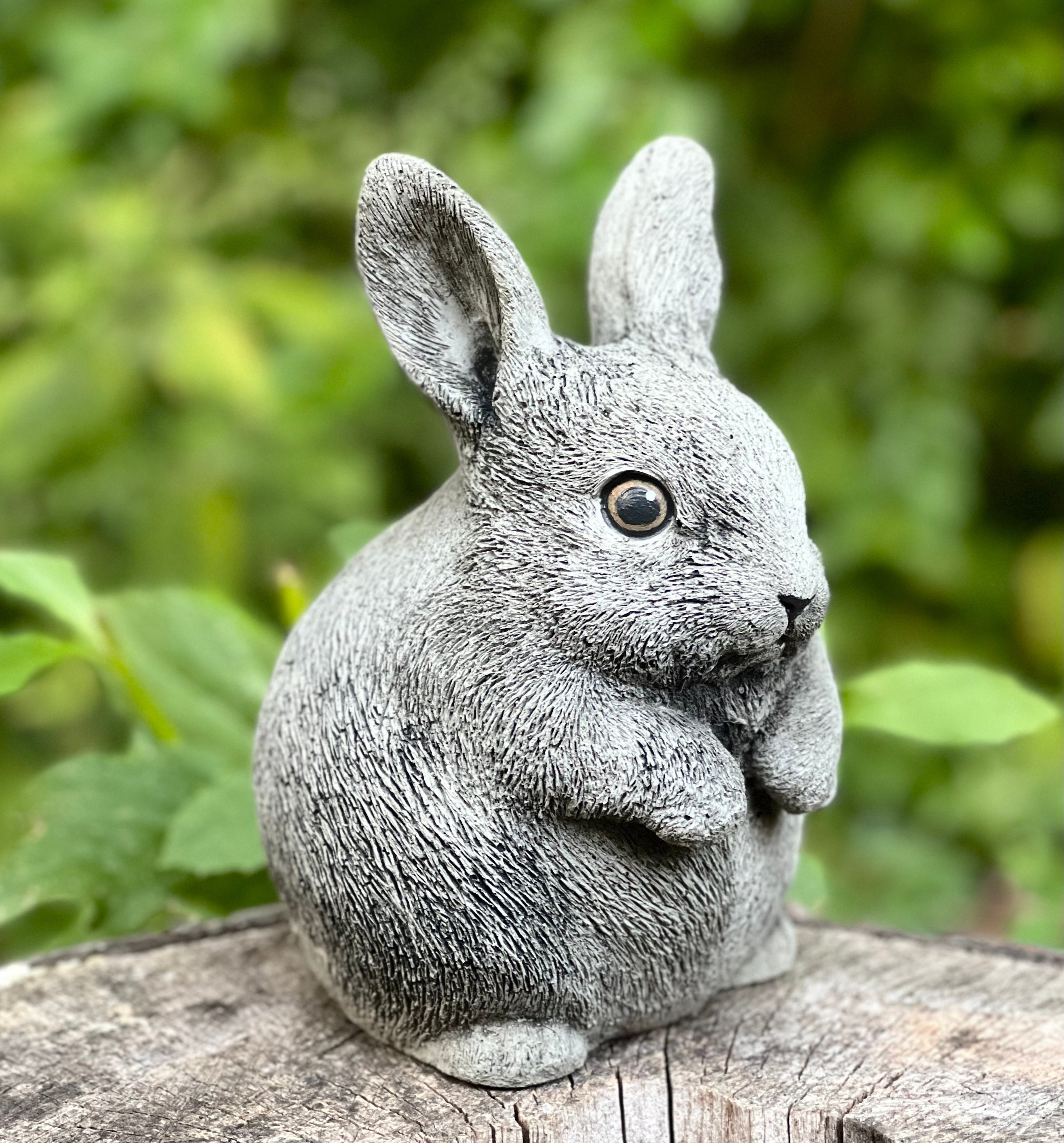 Swing Cute Resin Rabbit,garden Statue Landscape Hanging Decoration