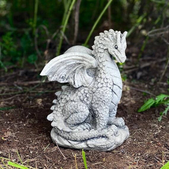 Amazing Dragon Statue Stone Dragon Ornament Gothic Dragon Etsy