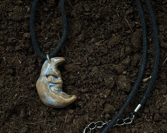 Moon Necklace Ceramic very special Gift for Her