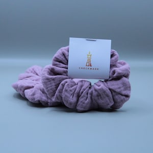 Scrunchie Muslin Hair Tie Ponytail Holder Old Pink