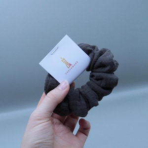 Scrunchie Muslin Hair Tie Ponytail Holder Brown