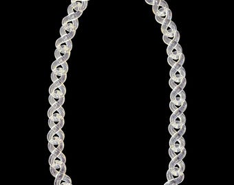 Clear Transparent Resin Infinity Link Chain 60cm Adjustable