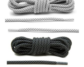 140cm Yeezy 3M Reverse Reflective Rope replacement laces Black or White