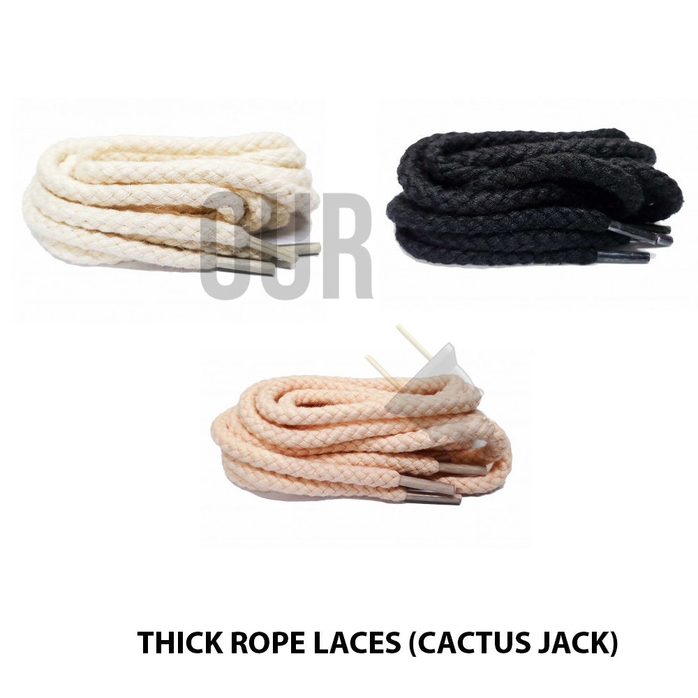 Travis Scott SB Dunk Thick Rope Shoe Laces Cream Sail Braided Shoelaces 