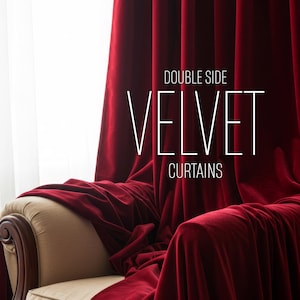 Velvet Curtains, Double sided VELVET Curtains, Room Divider Curtain, Blackout Velvet Curtains, Living room curtains, Soundproof curtains