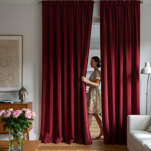 Room Divider Curtain, Doorway Curtains, Room Partition Curtain, Room Divider Velvet Curtains, Doorway Curtain Separator,Double Sided Curtain