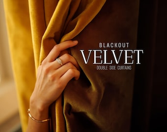 Luxury Blackout Velvet Curtain, Custom Thermal Drapery
