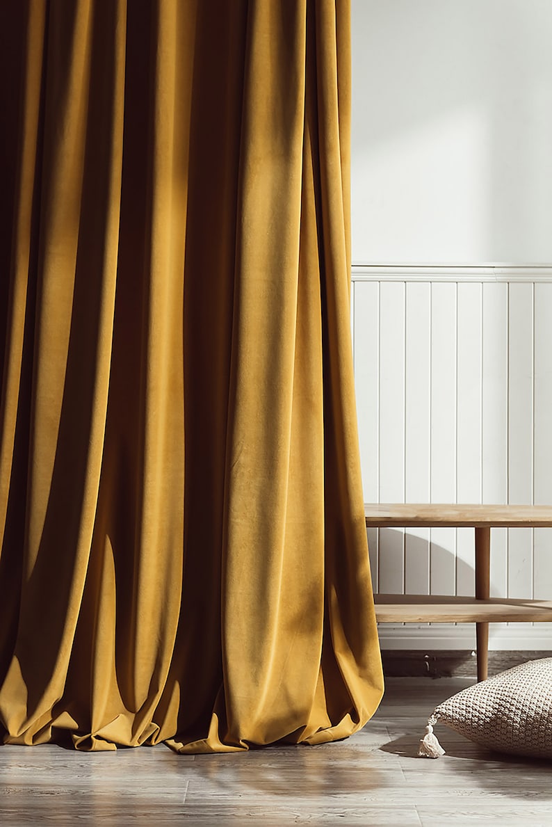 Double Sided VELVET Curtains Room Divider Curtain Handmade Etsy