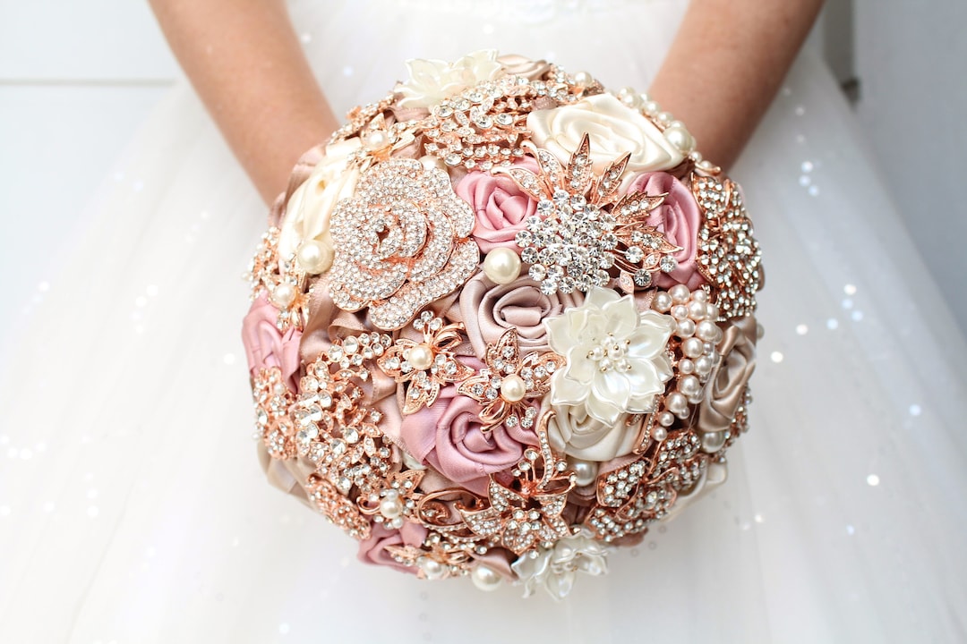 Blush Pink Brooch Bouquet - Etsy