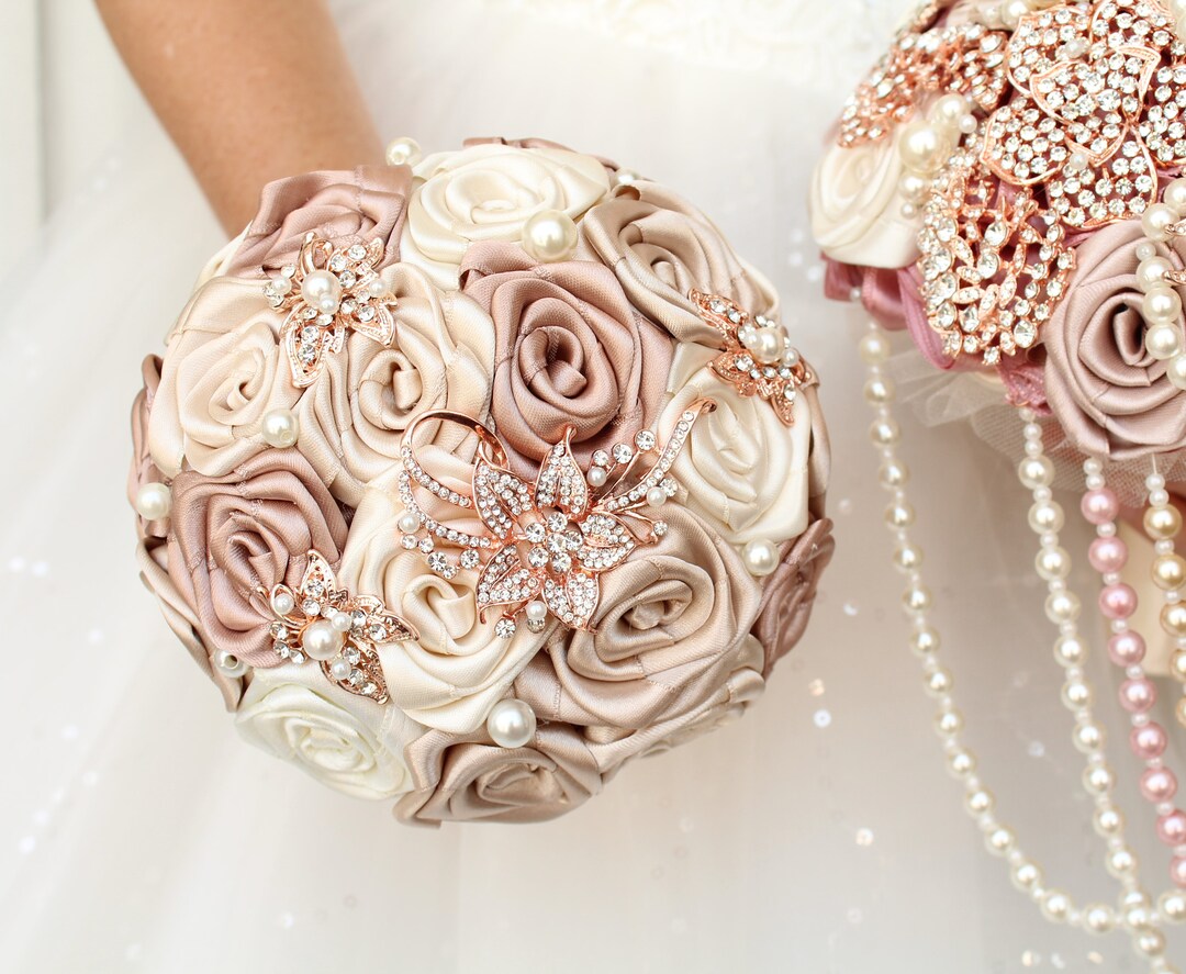 Quincenera Roses Champagne Rose Quinceanera Bouquet - Etsy