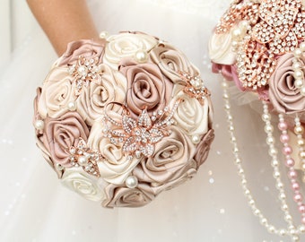 Champagne rose Quinceanera bouquet