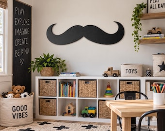 Mustache | Metal Wall Art | Wall Art | Kids Room | Playroom | Gift |Christmas Gift | Bedroom | Art Room| Office Space| Office Room |