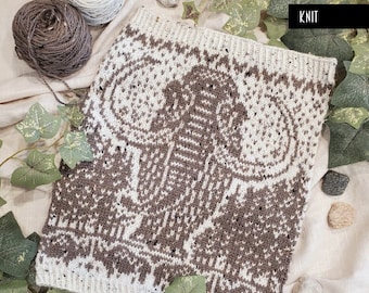 Padrão de tricô Woolly Giants Cowl, padrão PDF digital