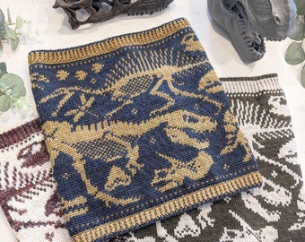 Fossil Frenzy Cowl Crochet Pattern, Digital PDF Pattern