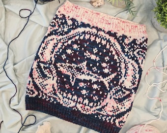 Padrão de tricô para gola Megalodon, padrão digital em PDF