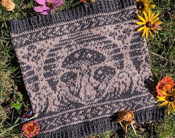 Fungus Among Us Cowl Crochet Pattern, Digital PDF Pattern
