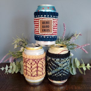American Dream Cozy Pattern, Beer Cozy Knitting Pattern, Digital PDF Pattern