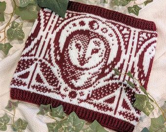 Padrão de crochê Owl Nouveau Cowl, padrão PDF digital