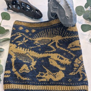 Fossil Frenzy Cowl Crochet Pattern, Digital PDF Pattern image 2