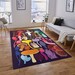 Colorful Mushroom Rug , Colorful Hippy Carpet for Bedroom, Bohemian Rug, Rug For Bedroom, Rug, Modern Decor, Modern Carpet 