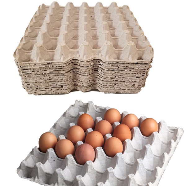 Egg Crates Flats 30 Cell Tray Organic Egg Carton Stack Pet Reptile Live Feeder Treys - Fire Starter, Bug Colony, Sound Proofing, Parts Tray