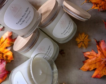 Pumpkin Pecan Waffles - 100% natural- soy wax - hand poured with love - 8oz - soy candles