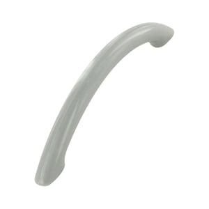 May include: A gray plastic cabinet handle with a curved design.