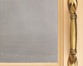 Woven Wire Mesh Screen with Antique Brass Finish