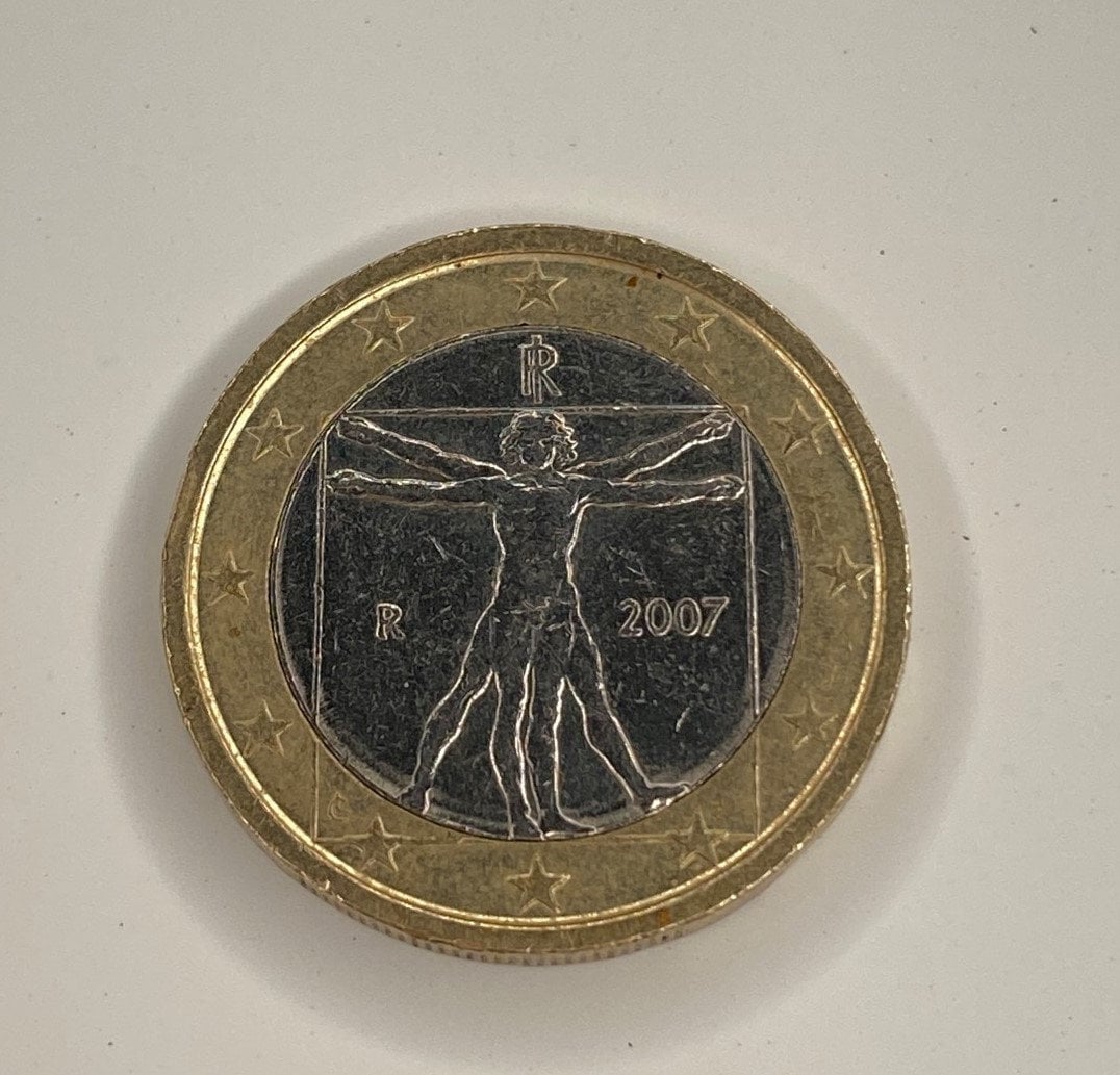 Rare Pièce de 1 Euro 2007 Italie -  Canada