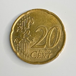 Rare Euro Coin 2002 Italy 20 cent