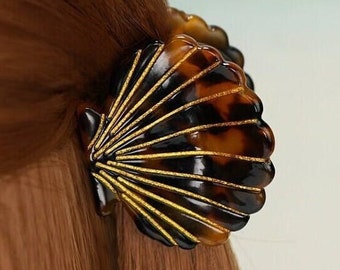 Griffe en cheveux de coquillage écaille de tortue Sunlit Sands