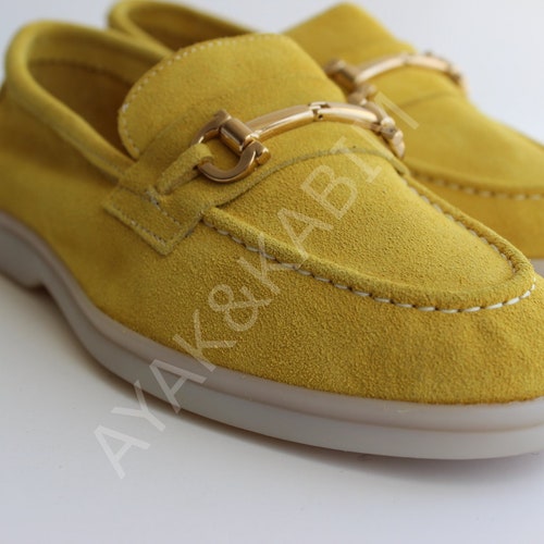 Laise discount Yellow Genuine Leather Women's Loafer