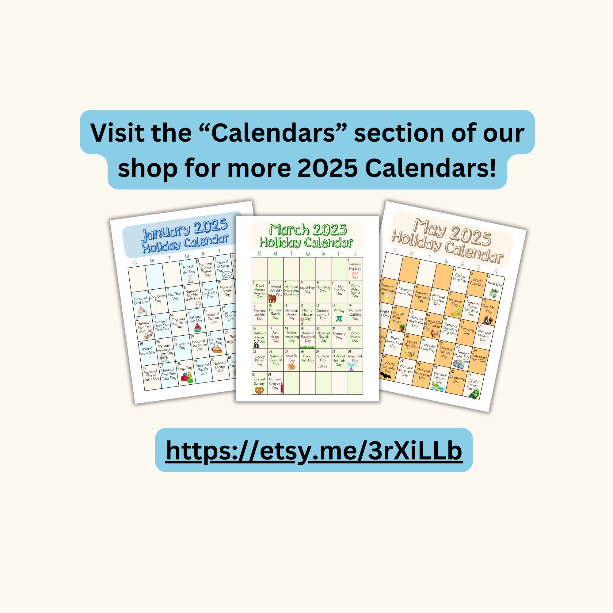 Printable January 2025 Holiday Calendar Page, Fun and Wacky Holidays