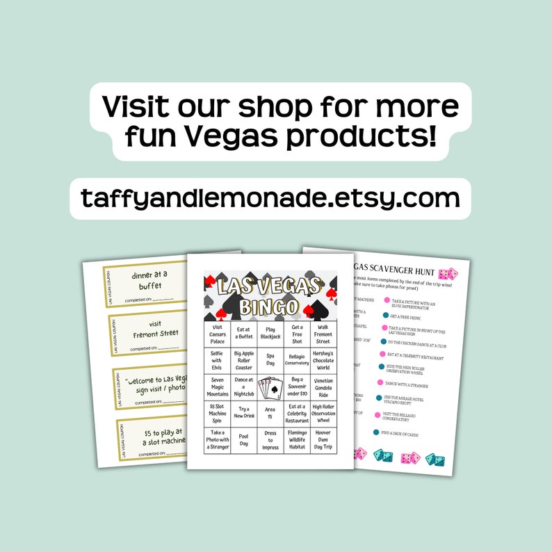 Printable Las Vegas Treasure Hunt, Fun and Affordable Vacation Game ...