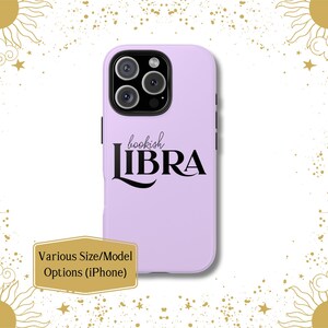 Bookish Libra Phone Case, Zodiac and Astrology Fans, Glossy Finish, September 23-October 22, iPhone 13 14 15 16