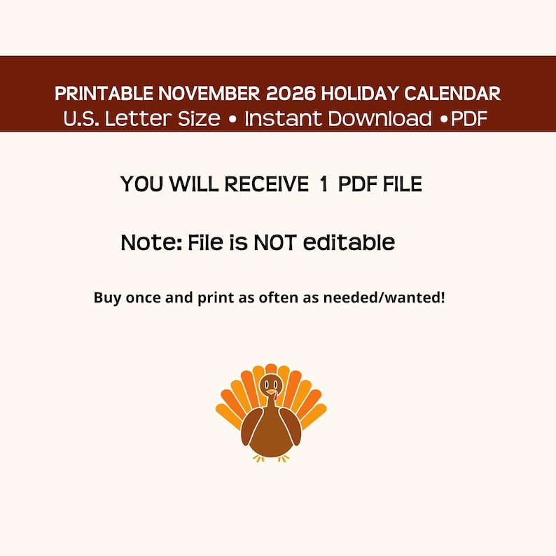 Printable November 2026 Holiday Calendar Page, Fun and Wacky Days ...