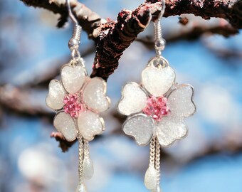 Cherry Blossom Dangling Earrings